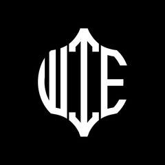 WIE letter logo. WIE best black background vector image. WIE Monogram logo design for entrepreneur and business.
 - obrazy, fototapety, plakaty
