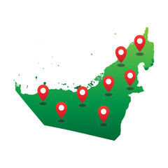 UAE Map with pin location