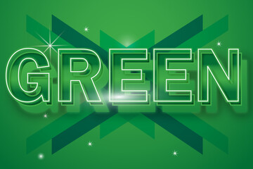 Green 3d editable text effect.