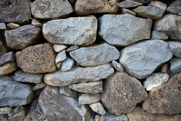 Dry Stone and Concrete Wall texture background image of natural stone