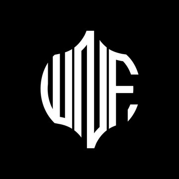 WNF letter logo. WNF best black background vector image. WNF Monogram logo design for entrepreneur and business.

