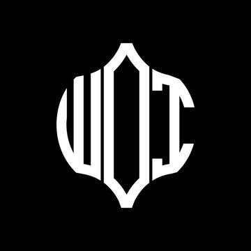 WOI letter logo. WOI best black background vector image. WOI Monogram logo design for entrepreneur and business.
