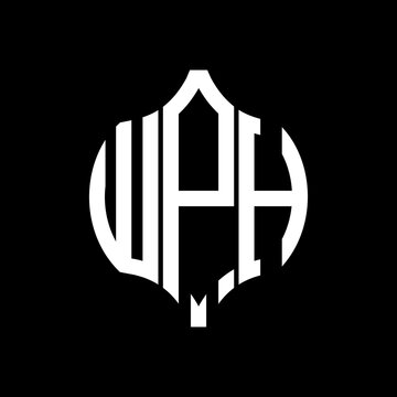 WPH letter logo. WPH best black background vector image. WPH Monogram logo design for entrepreneur and business.
