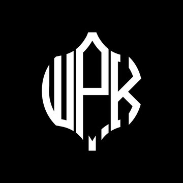 WPK letter logo. WPK best black background vector image. WPK Monogram logo design for entrepreneur and business.
