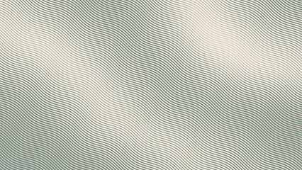 Oblique Etching Wavy Ripple Strokes Halftone Pattern Abstract Vector Smooth Blurred Liquid Structure Pale Green Texture Isolate On Back. Half Tone Graphic Parallel Hatching Lines Aesthetic Abstraction