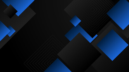 Fototapeta premium Abstract black and blue background. Modern elegant white gray banner background with creative design and shiny lines. Vector illustration abstract graphic design banner pattern background template.