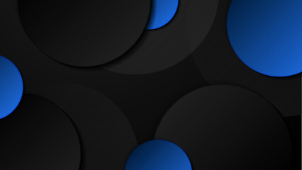 Abstract black and blue background. Modern elegant white gray banner background with creative design and shiny lines. Vector illustration abstract graphic design banner pattern background template.