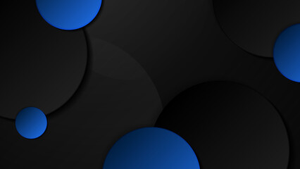 Abstract black and blue background. Modern elegant white gray banner background with creative design and shiny lines. Vector illustration abstract graphic design banner pattern background template.