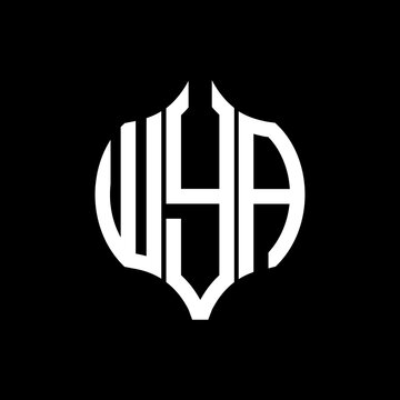 WYA letter logo. WYA best black background vector image. WYA Monogram logo design for entrepreneur and business.
