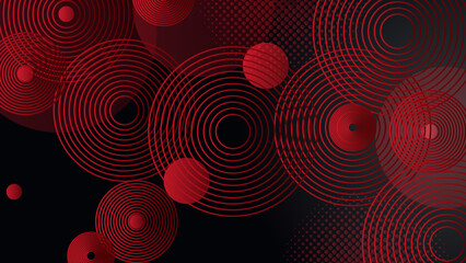 Abstract black and red background