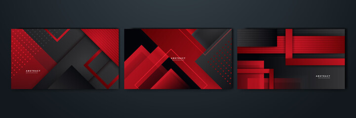 Modern black and red abstract background. Abstract background with modern contrast color for presentation design, flyer, social media, web, tech banner. Vector graphic design pattern web template.