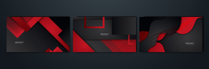 Modern black and red abstract background. Abstract background with modern contrast color for presentation design, flyer, social media, web, tech banner. Vector graphic design pattern web template.