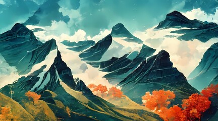 Scenic View of Mountains wallpaper 