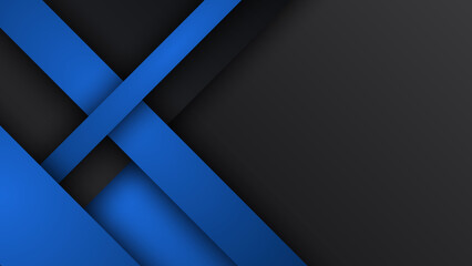 Black and blue abstract background paper shine and layer element vector for presentation design. Suit for business, corporate, institution, party, festive, seminar, and talks.