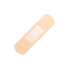 Medical plaster. Adhesive bandage. Isolated on white background. Vector illustration.