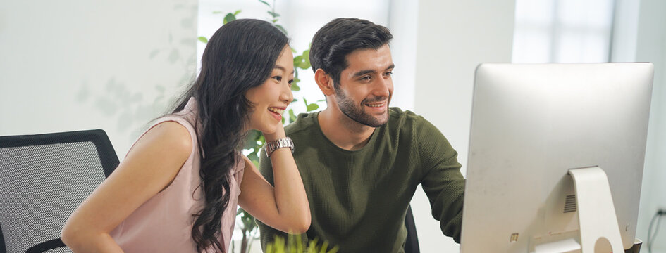 young business people are meeting and share ideas