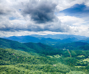 landscape with mountains and sky
