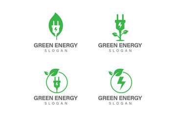 Green energy logo collection