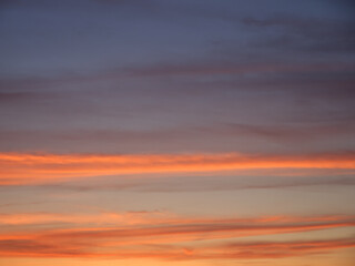 Bright sunset sky, full frame. The sky as a background.