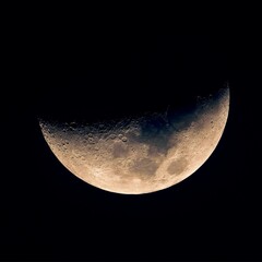 Closeup shot of the Moon against a black sky