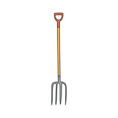 Pitchfork colorful icon in vector. Pitchfork colorful illustration in vector.