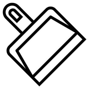 Dustpan Sweep Broom - Outline Icon