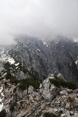 Fototapeta na wymiar Kehlstein mountain in may, the Bayern Alps, German