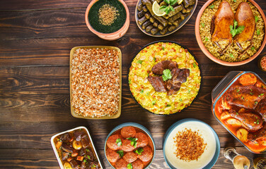 Arabic Cuisine: Middle Eastern traditional lunch. It's also Ramadan 