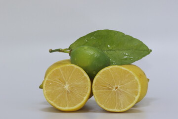 lemons on a white background	
