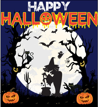 happy Halloween T-Shirt Design