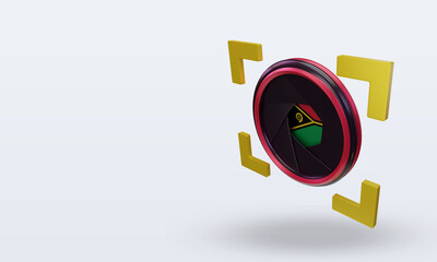 3d shutter camera Vanuatu flag rendering right view