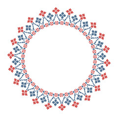 Round frame with folk embroidery 3