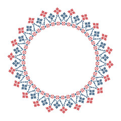 Round frame with folk embroidery 3