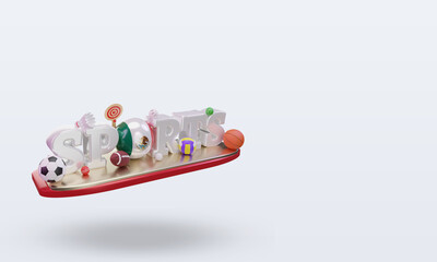 3d sports day Mexico flag rendering left view