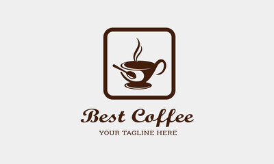 Best coffee shop logo template vector illustration of a sweet coffee logo 