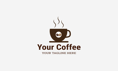 Your coffee logo template vector illustration of a sweet coffee logo