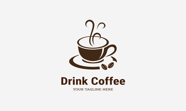 Drink coffee shop logo template vector illustration of a sweet coffee logo