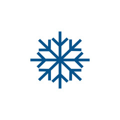 Snowflakes vector illustration. Minimalistic design of Snowflakes isolated on white background