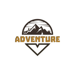 Logos for Camping Mountain Adventure, Emblems and Badges