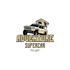 Adventure supercar and Logo Design Template	