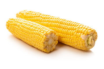 Corn cobs on a white background. Isolate