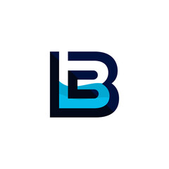 letter B water splash vector logo design