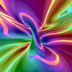 Colorful background, torus map effect combination illustration