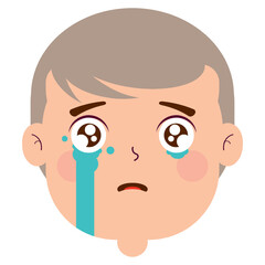 crying face cartoon character