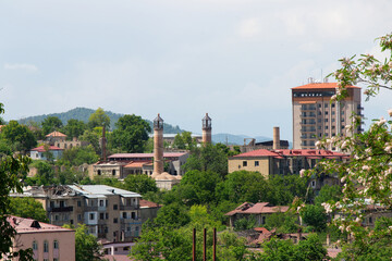 Shusha city after the Karabakh war. Restoration works started in Nagorno Karabakh