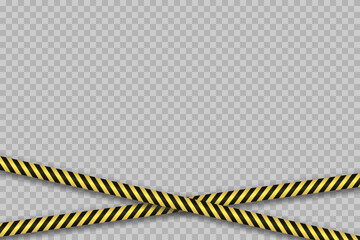 Warning Tape. Yellow And Black. Danger Tape. Stripe Border Set. Caution Tape. Yellow Attention Ribbon. Warning Signs. Caution Lines Isolated. Vector Illustration. Sign Stop Virus.