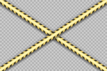 Warning Tape. Yellow And Black. Danger Tape. Stripe Border Set. Caution Tape. Yellow Attention Ribbon. Warning Signs. Caution Lines Isolated. Vector Illustration. Sign Stop Virus.