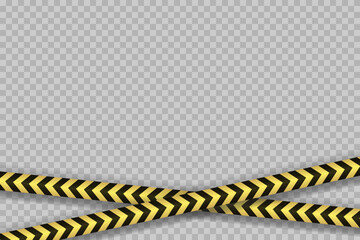 Warning Tape. Yellow And Black. Danger Tape. Stripe Border Set. Caution Tape. Yellow Attention Ribbon. Warning Signs. Caution Lines Isolated. Vector Illustration. Sign Stop Virus.