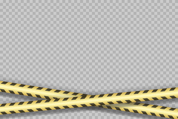 Warning Tape. Yellow And Black. Danger Tape. Stripe Border Set. Caution Tape. Yellow Attention Ribbon. Warning Signs. Caution Lines Isolated. Vector Illustration. Sign Stop Virus.