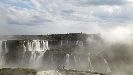 Iguazu Falls natural border between Brazil and Argentina